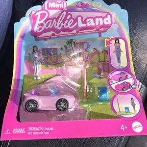 Barbie Mini BarbieLand 1.5" Doll & Color Changing Toy Car Vehicle Playset - Picture 1 of 2