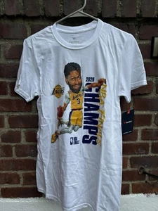 Los Angeles Lakers Shirt Mens Small White Anthony Davis Champions Fanatics Tee - Picture 1 of 3