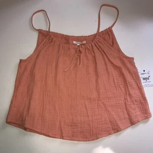 O'Neill Women's Anya Crinkle Double Gauze Tank in Canyon Sunset NWT - Picture 1 of 6