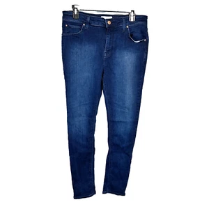 asos Design Jeans Größe 12/33 x 32 Dark Wash Mid Rise Skinny Stretch - Bild 1 von 11