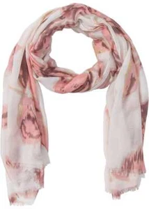 Tuch Blumen Gr. L-90 x B-180 Rosa Creme Damenaccessoires Schal Tuch Neu - Bild 1 von 1