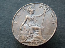 1917 World War One WW1 Farthing Vimy Ridge United States High Grade Coin C106 B