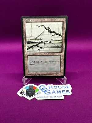 MTG Swamp (C - 2 Branches) Portuguese Beta Revised FBB Black Bordered *CCGHouse* - Image 1 of 2
