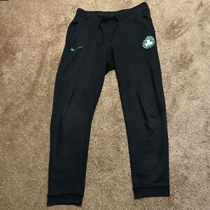 Nike NBA Boston Celtics Lucky Logo Pants Black Size Large Poly Cotton Blend