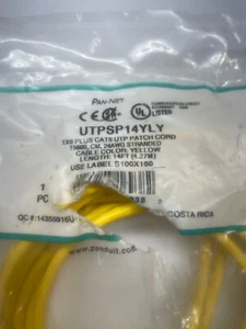 Cable de conexión Panduit CAT6 UTP 14 FT amarillo - Imagen 1 de 5