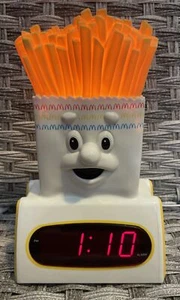 Vintage 1996 McDonalds LED Alarm Clock Night Light The French Fry Guy Working - Picture 1 of 9