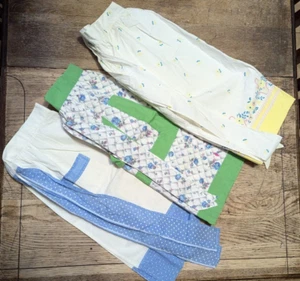 HANDMADE VTG COTTON HALF APRONS (3) Asst Colors & Styles - Picture 1 of 19