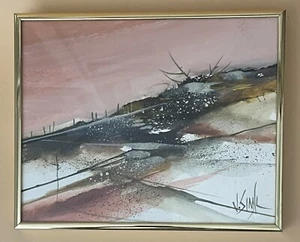 Jerry Seagle, Texas Artist (1941-2016) Texas Landscape Watercolor Painting - Picture 1 of 10