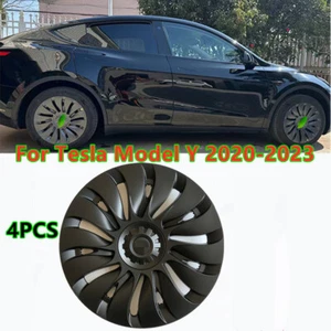 4PCS 19 inch Matte Black Hub Cap Wheel Rim Cover For Tesla Model Y 2020-2023 - Bild 1 von 4