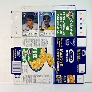 1987 Kraft Home Plate Heroes Never Folded Wally Joyner Tony Peña Box/Panel