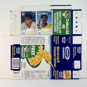 Wally Joyner Tony Pena 1987 Kraft Home Plate Heroes Never Folded Box/Panel - Picture 1 of 3