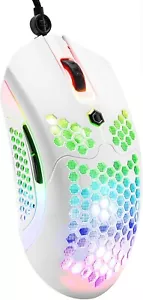 M5 RGB Lightweight Wired Gaming Mouse 6 Programmed Buttons 65G Honeycomb Shell - Picture 1 of 19