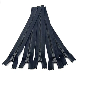 YKK® #5 Vislon geformte Kunststoff Reißverschlüsse unten geschlossen - 8 Zoll schwarz 5er Pack - Bild 1 von 2