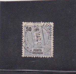 PONTA DELGADA / AZORES  New colours & values   D. Carlos I 50 R. (1898-1905) - Picture 1 of 1