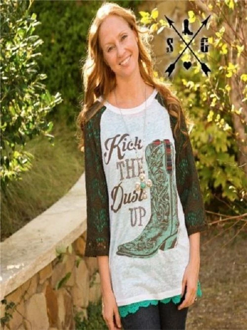 NUEVO CON ETIQUETAS~BOUTIQUE~SOUTHERN GRACE~KICK THE DUST UP~TOP~MEDIANO, GRANDE Foto 1 de 1