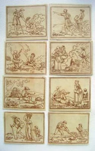 ÄTZPLATTEN 8 TELLER FIGUREN BEI ROM CARLO LAMBRUZZI UM 1794 - Bild 1 von 1