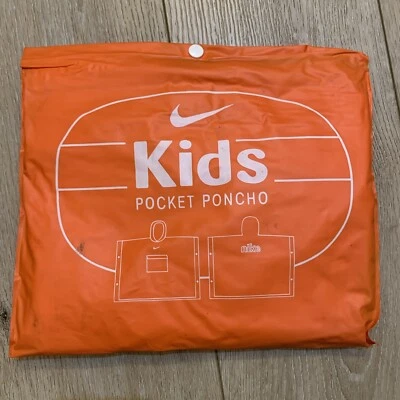 Poncho de bolsillo para lluvia Nike naranja juvenil talla única para la mayoría de los unisex Foto 1 de 4