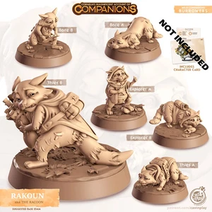 32/28 mm The Racoon Companion, miniaturas CastnPlay, juegos de rol - Imagen 1 de 2