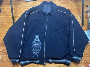 Avirex Giacca Uomo 5XL Blu Bomber Reversibile Anni 90 Y2K HipHop Rap Streetwear Cappotto - Foto 1 di 12