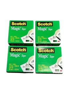 Scotch Magic Tape, 3/4 x 1296 Inches, Boxed, 4 Rolls (810) - Picture 1 of 2