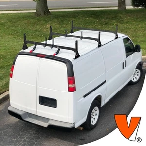 H1 3-Bar Steel Rack System Chevy Express 1996-current (All trim) Black - Bild 1 von 10
