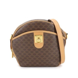 CELINE Macadam Shoulder Bag Leather PVC Brown Vintage Purse 90289484 - Picture 1 of 10