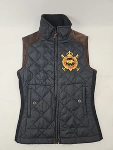 Ralph Lauren Sport Challenge Quilted Vest Equestrian Crest Vest Size XS/TP - Picture 1 of 12