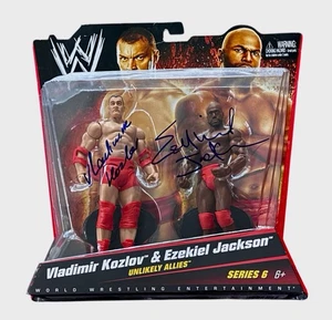 WWE EZEKIEL JACKSON AND KOZLOV SIGNED UNLIKELY ALLIES 2 PACK WITH JSA COA RARE - Picture 1 of 3