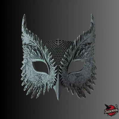 Owl Mask | 3D Printed Costume Mask | Black, Silver, Gold or Bronze Finish - Image 1 of 3