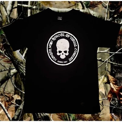 number (n)ine school of visual comedy skull tee shirt - Image 1 of 3