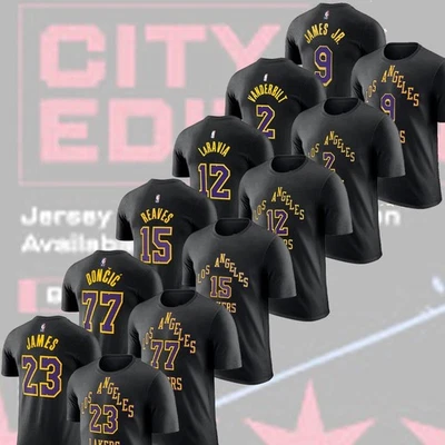 GILDAN 🎉Los Angeles La*kers 2025/26 City Edition Name & Number For Fans: Dončić, Reave