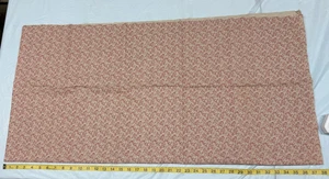 Vintage Style Repro Print with Red Rose Line Design Fabric 38" x 36 1/2" - Picture 1 of 3