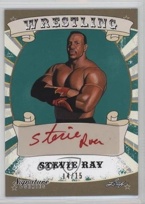 2016 Leaf Signature Series Wrestling Green /15 Stevie Ray #78 Auto - Image 1 of 2