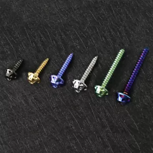 Titanium self tapping screws M5x15 20 25 37mm Disc knob head | torx head - Picture 1 of 7