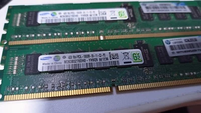 Samsung 2x4GB DDR3-1066 RDIMM PC3L-10600R Module (Double lot of 2) 8GB total - Image 1 of 2