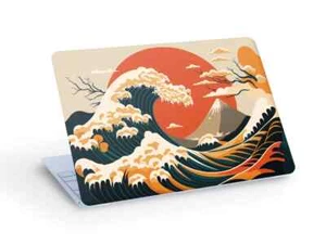 JAPANESE Art Sun & Ocean Wave LAPTOP SKIN Sticker - Custom Size - Picture 1 of 1
