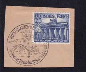 Deutsches Reich used 803 Blue Ribbon Race on piece - Picture 1 of 1