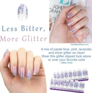 Color Street ~ LESS BITTER MORE GLITTER ~Clear Glitter Dipped Overlay!