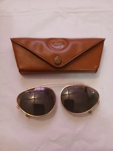 Vintage Bausch & Lomb Ray Ban Ray Lite Clip on Sunglasses USA Gold Model B&L - Picture 1 of 13