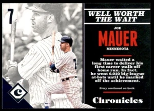 Panini Chronicles #32 2017 Joe Mauer - Imagen 1 de 2