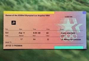 1984 Olympic Track & Field Ticket Stub. August 11, 1984. LA Memorial Coliseum. - Picture 1 of 3