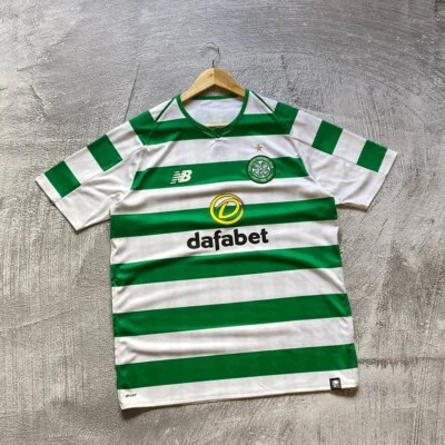 New Balance Celtic FC Home Jersey 2018/19 Size L Green White Made in Thailand - Image 1 of 4