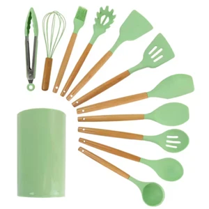 Green Kitchen Cooking Utensils Set 12 Piece - Picture 1 of 7