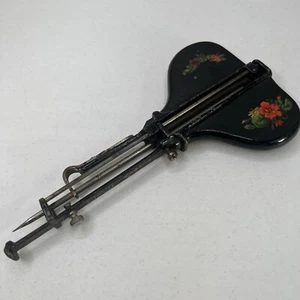 Antique Early 1900’s Hand Stitcher By Jewel with Floral Decal - Picture 1 of 11