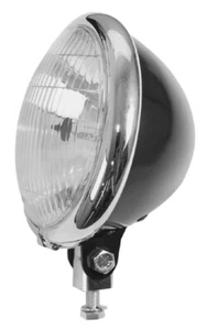Satin Black 5.75" 5 3/4" Headlight Head Lamp For Harley Chopper Bobber 11060 - Picture 1 of 2