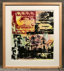 Contemporary Pop-Culture Art Signed Collage Print on Canvas - Picture 1 of 12