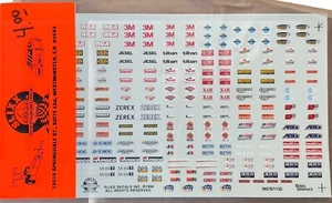 Slixx NASCAR Decals 96 Contingency Sheet 1:24 Scale Model Cars Racing Dragster - Picture 1 of 9
