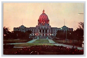 Postkarte: MN Night View State Capitol, St. Paul, Minnesota - unbesendet - Bild 1 von 2