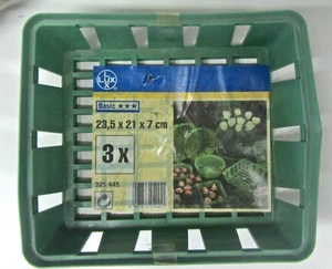 3 Vaschette Vaschetta verde per Bulbi Lux Tools 23,5x21x7 cm piantare fiori - Foto 1 di 3