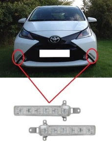 2X VORNE TAGFAHRLICHT PAAR SET LINKS + RECHTS FÜR TOYOTA AYGO 2014 - 2018 - Bild 1 von 3